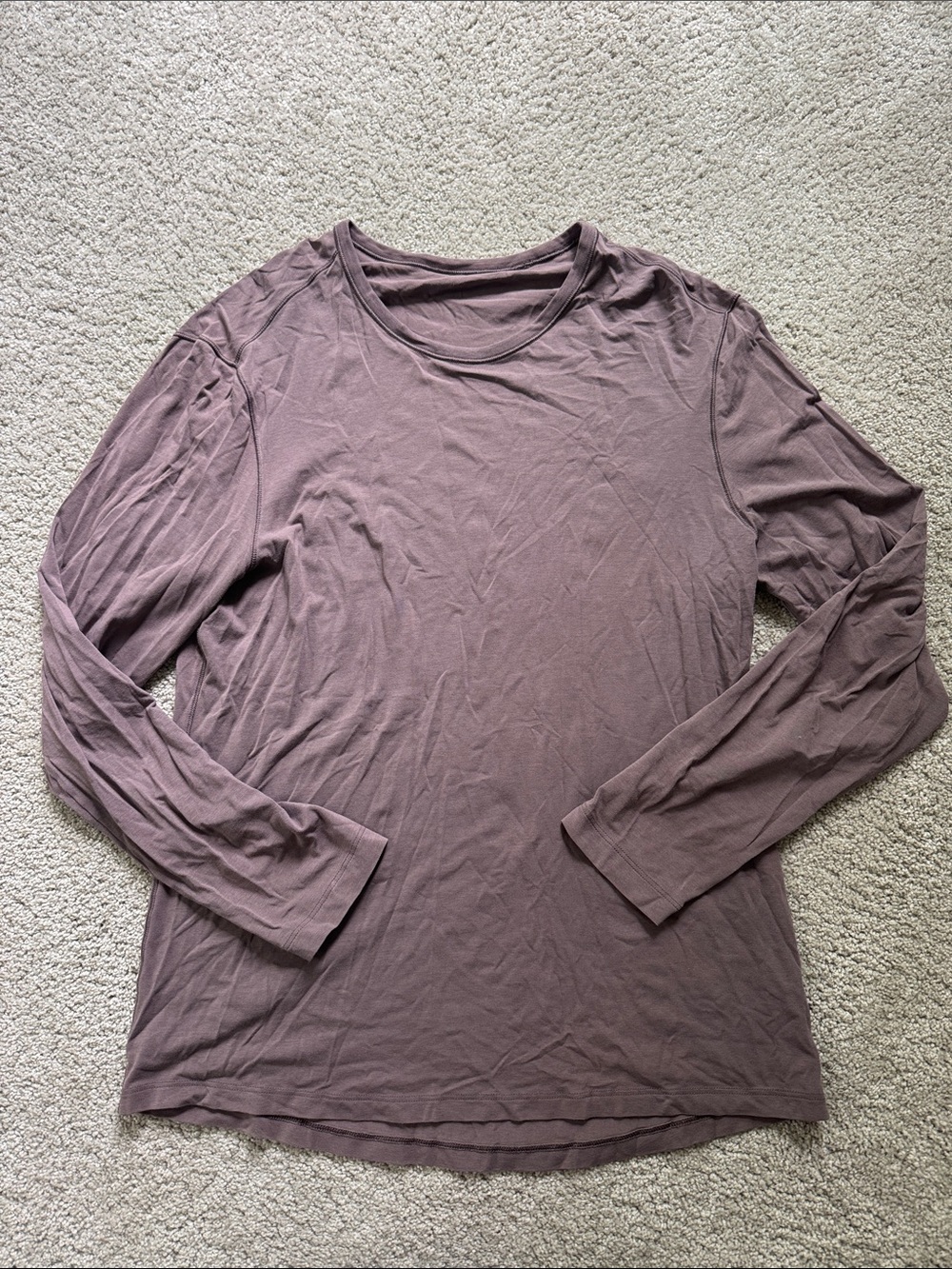 LULULEMON Brown Long Sleeve Cotton Tshirt L